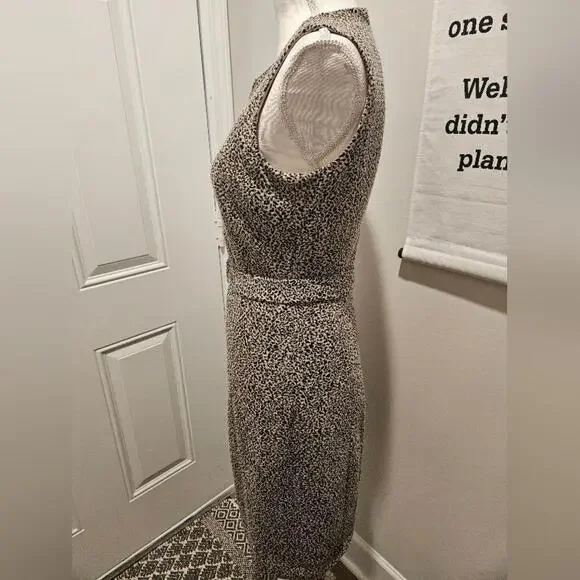 Calvin Klein Sleeveless Animal Print Dress with Belt #271 - Picture 2 of 6